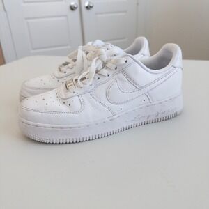 Nike Womens Nocta Air Force Sneakers 8.5 White Low Love‎ You Forever CZ8065-100